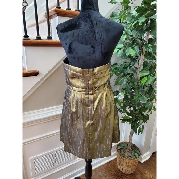 BCBGenerations Women's Golden PolyCotton Sleeveless Short Length Dress Size 10 - Picture 8 of 11